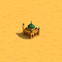 Carcassonne-style tile with a central monastery, appears 4 times in TileKingdom