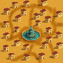 Carcassonne-style tile with 4 city edges, appears 1 time in TileKingdom