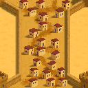 Carcassonne-style tile with 2 city edges, appears 1 time in TileKingdom
