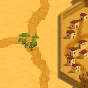 Carcassonne-style tile with 1 city edge, 3 roads, appears 3 times in TileKingdom