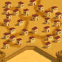 Carcassonne-style tile with 3 city edges, appears 3 times in TileKingdom